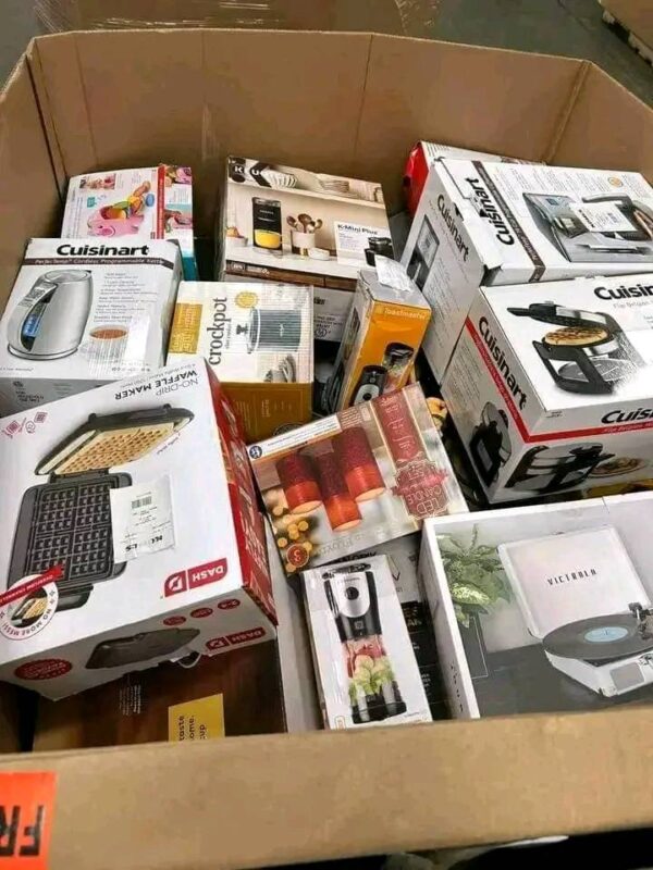 Pallets of kitchen appliances